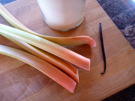 Rhubarb-Vanilla Bean Syrup (and Soda) Rhubarb, sugar and vanilla bean