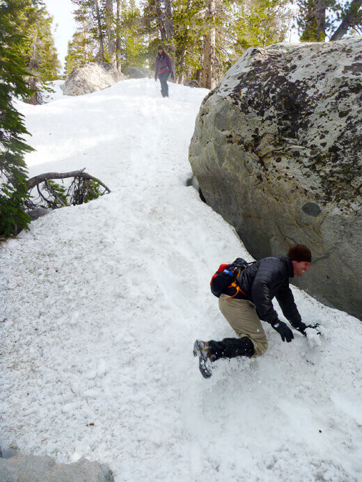A Very Mammoth Birthday Snow holes sneak up on you at almost every turn