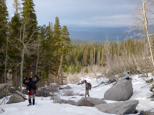 A Very Mammoth Birthday Hiking back down to the Sherwin Lake Trail