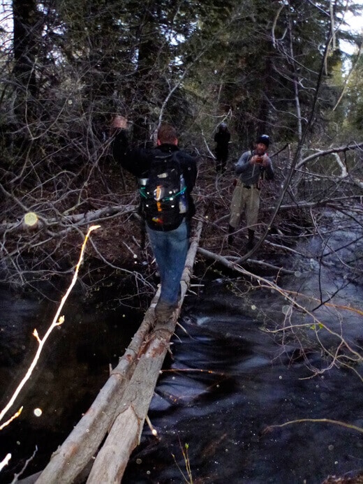 A Very Mammoth Birthday Creek crossing