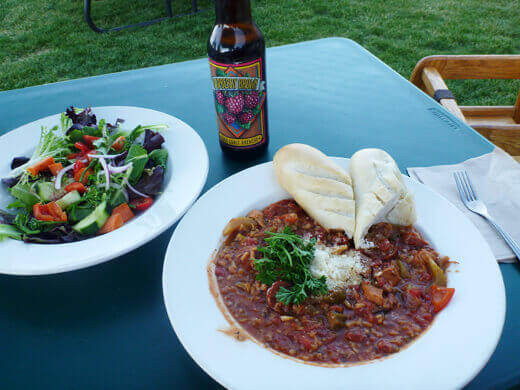 Yosemite in July-uary Grub at the Mobil station in Lee Vining