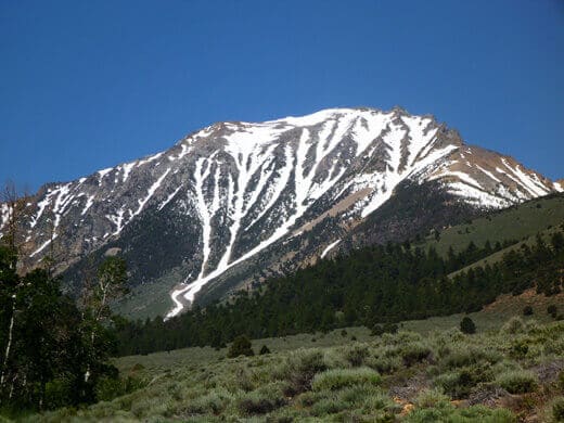 Yosemite in July-uary Mountains still covered in snow