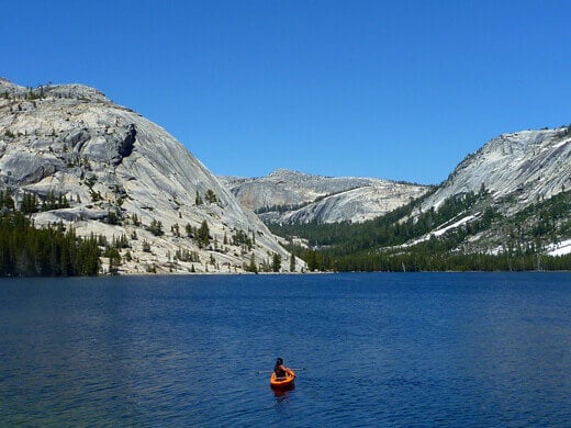 Yosemite in July-uary Tenaya Lake in Yosemite