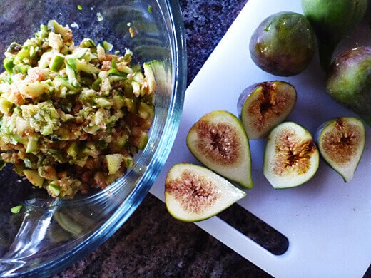 Spiced Fig Jam with Ginger Destem and coarsely chop figs