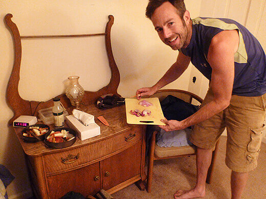 Road Trip Through Southern Colorado Camp-style cooking in our room