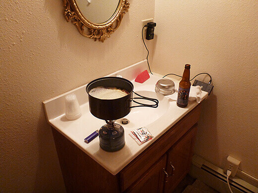 Road Trip Through Southern Colorado Camp-style cooking in our room