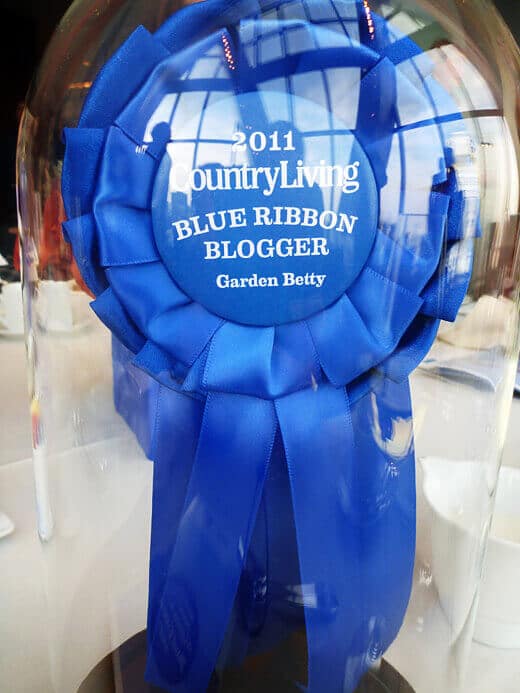 I Won! Country Living's Blue Ribbon Blogger Awards First Annual Blue Ribbon Blogger Award winner Garden Betty