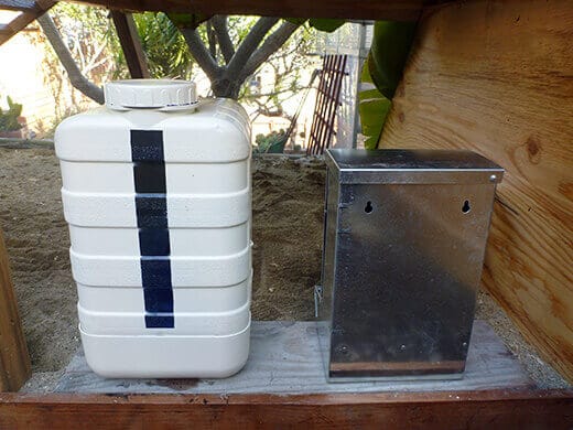Aloha to the New Tiki Coop! Waterer and feeder