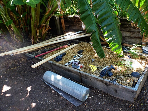 The Nuts and Bolts of the Tiki Coop Random coop construction materials