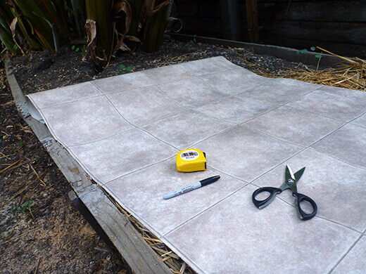 The Nuts and Bolts of the Tiki Coop Cheap linoleum