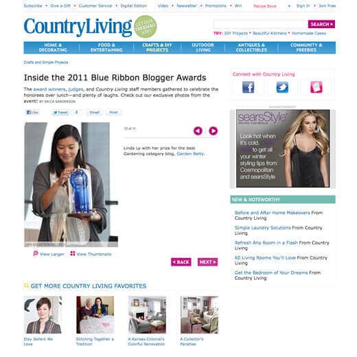 Garden Betty Featured in Country Living Magazine Garden Betty featured on Country Living website