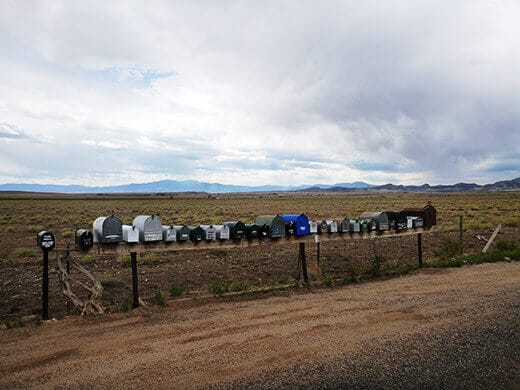 Penitente Canyon Mailboxes in La Garita, Colorado