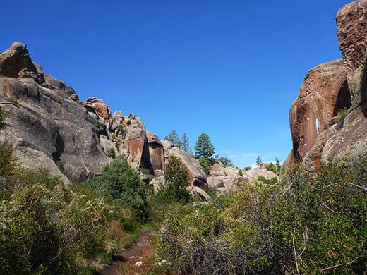 Penitente Canyon Approaching Virgin Wall on the right