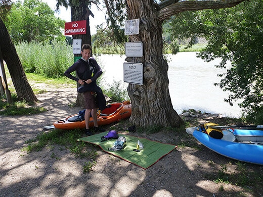 Kayak Camping on the Rio Chama Packing our kayaks for three days of camping on the river