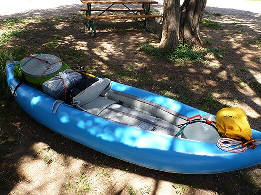 Kayak Camping on the Rio Chama All loaded up and ready to launch