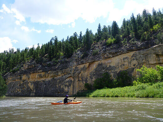 Kayak Camping on the Rio Chama Impressive cliff bands from the Triassic and Jurassic ages