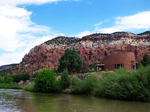 Kayak Camping on the Rio Chama Adobe home on the Rio Chama riverbank