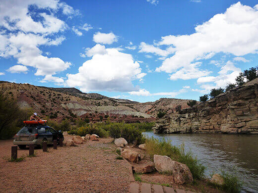 Kayak Camping on the Rio Chama Take-out at Big Eddy