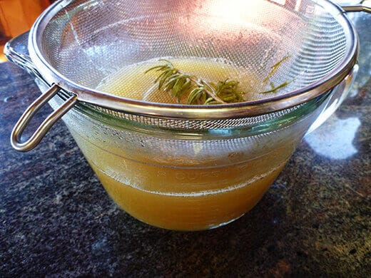 Grapefruit-Rosemary Jelly Strain grapefruit juice through a fine mesh sieve