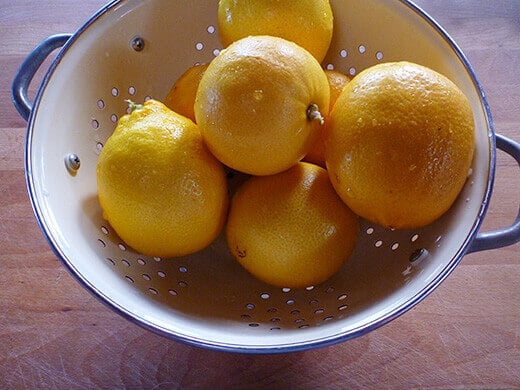 Wash and scrub your lemons thoroughly