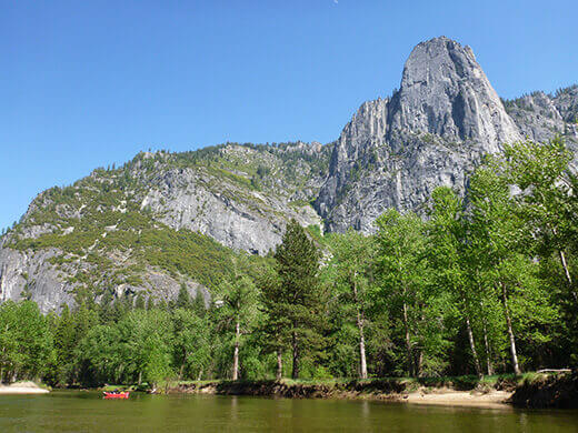 Floating Through Yosemite Valley on the Merced Floating past granite domes