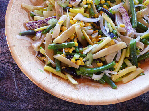 Three Bean Summer Salad Let the salad marinate for a couple of hours before eating