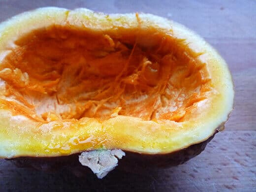 Black Futsu Squash Bright orange flesh of Black Futsu squash tastes like a cross between pumpkin and chestnut