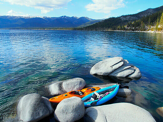 Kayaking at Sand Harbor, Lake Tahoe
