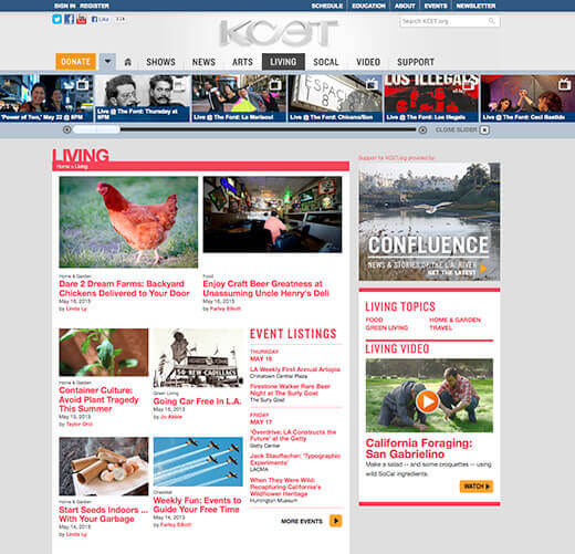 Contributing to KCET Living