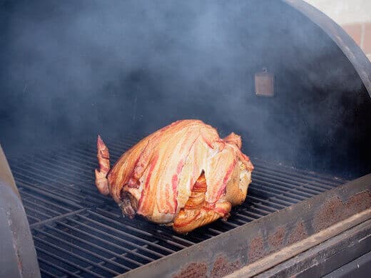 Bacon-wrapped turkey