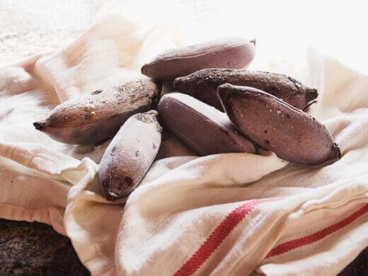 Overripe frozen bananas