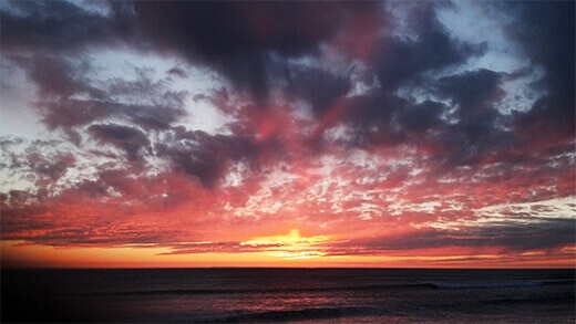 2013 sunset over the beaches of Baja