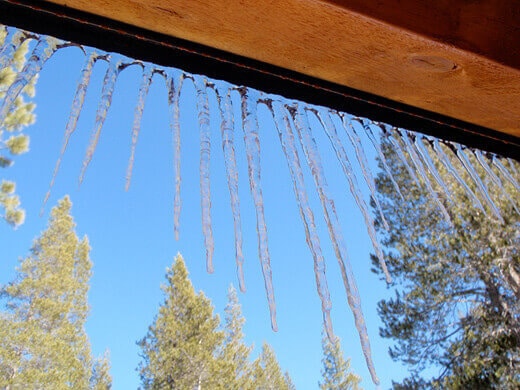 Icicles outside the window
