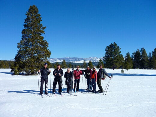 Cross-country skiing at Prosser Meadows
