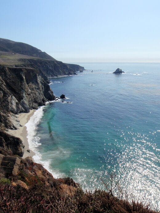 The rugged Central California coastline