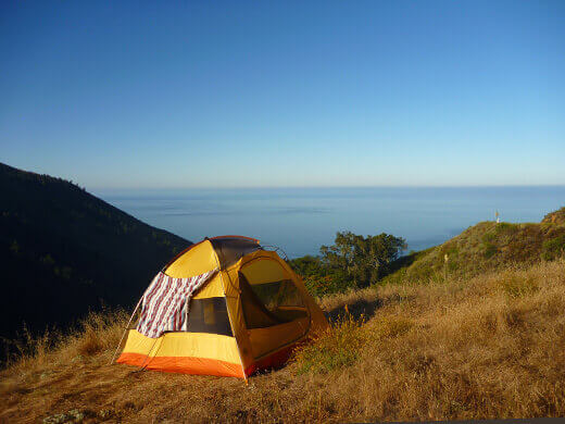 Oceanview camping in Big Sur