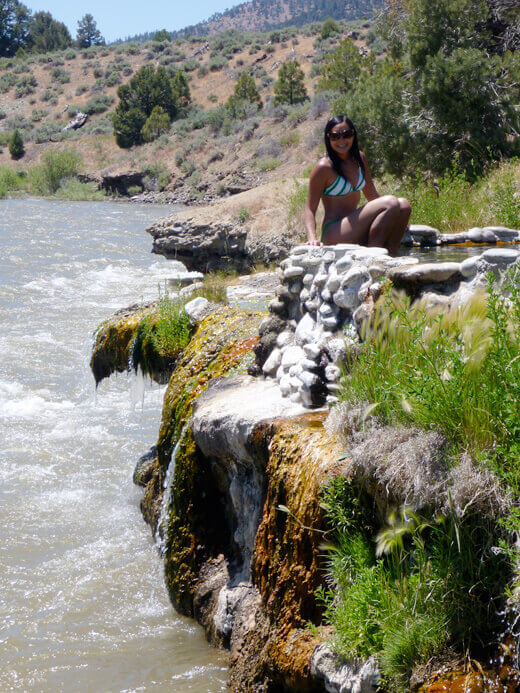 Hot springs on the East Fork Carson River