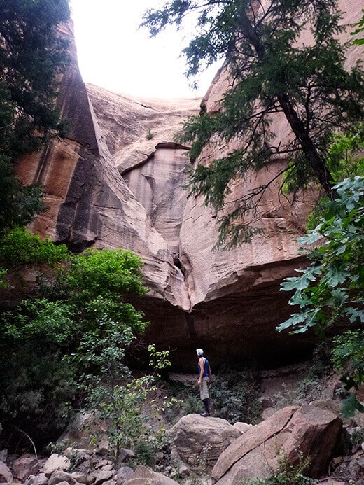 Slot canyon in the Rio Chama Wilderness