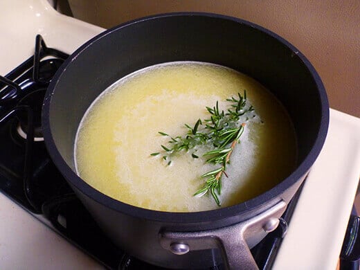 Bring grapefruit juice, rosemary, and powdered pectin to a boil in a pot