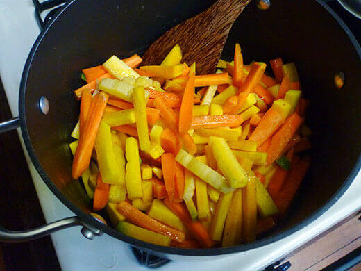Saute carrots in butter-cardamom sauce