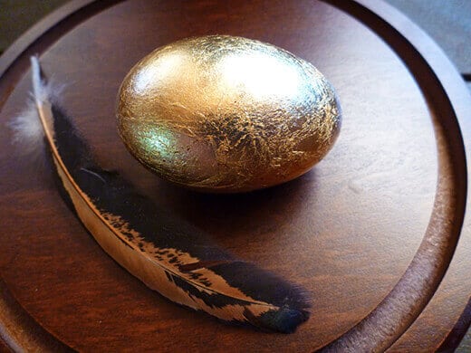 Gold-leafed Easter egg