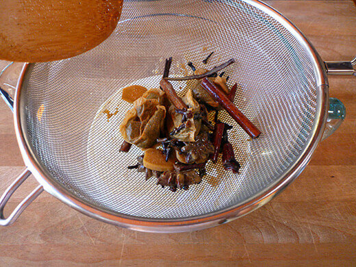 Strain chai into cold heavy cream