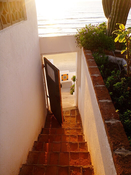 Stairs leading down to the beach