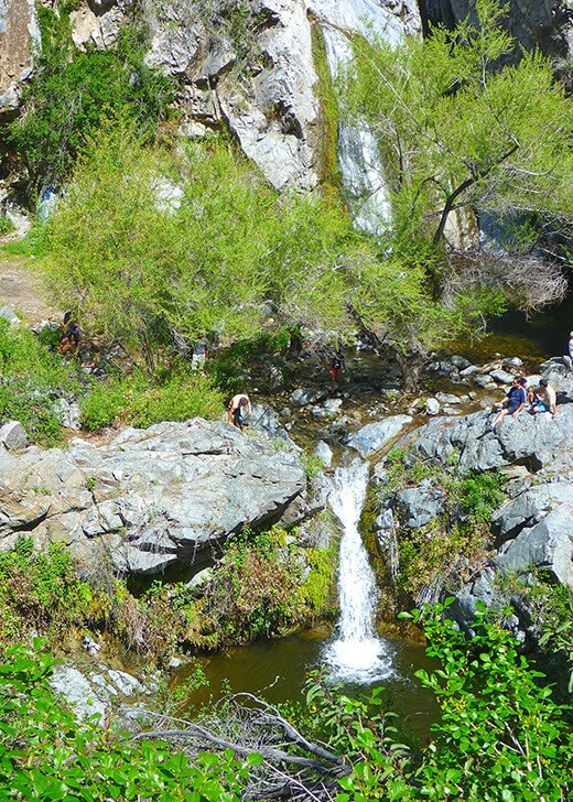 First cascade at Fish Canyon Falls