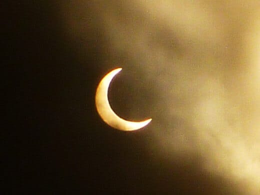 The annular solar eclipse seen from Northern Baja