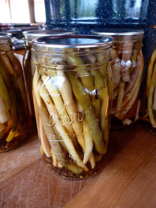 Pickled dilly beans