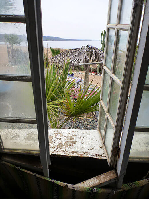 French door opening up to view
