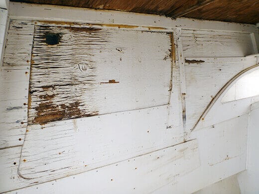 Rotting side wall