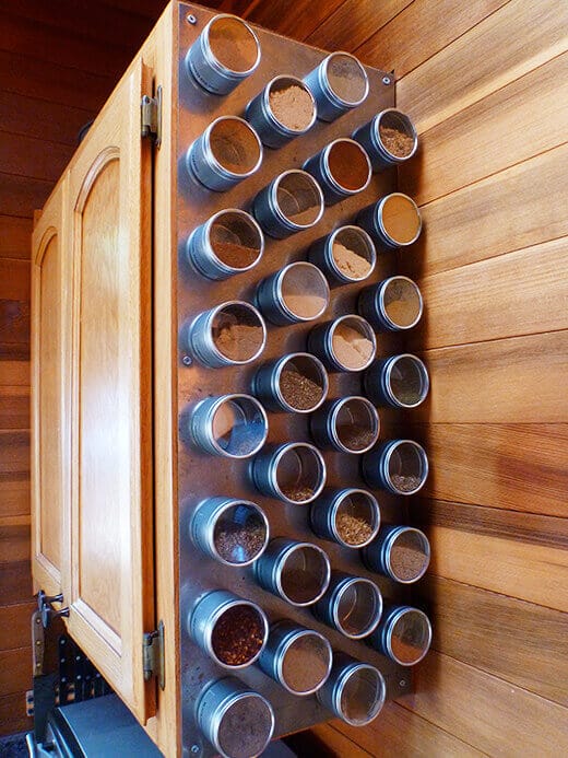 Make your own magnetic spice rack