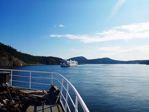 Ferry from Vancouver Island to the mainland.
